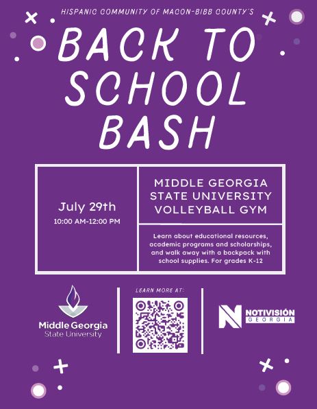 Back to School Bash event flyer. 